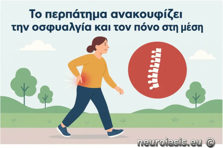 Το περπάτημα ανακουφίζει την Οσφυαλγία